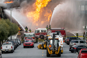 First Responders at a Natural Gas Explosion