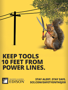 Keep Tools 10 Feet from Power Lines