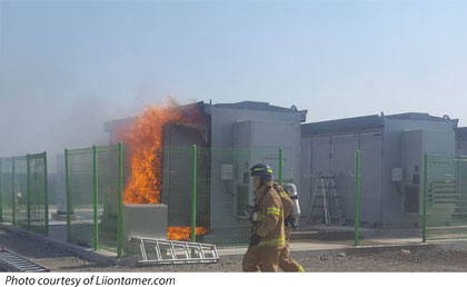 Lithium-ion battery fire